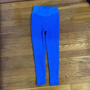 Blue Scrunch Leggings